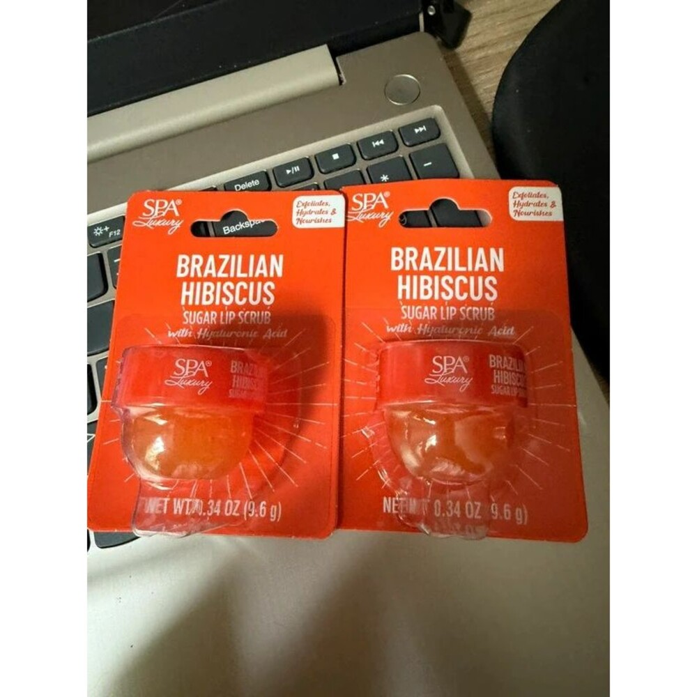 Lot x2  Brazilian Hibiscus  Lip Butter Scrub Set Hyaluronic Acid